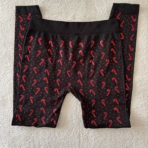 Girl’s Candy Cane Print Leggings Size X/XL